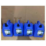 LOT OF 4 Scepter Flow Control 5 Gallon Water Jug with Spigot, Leak-Proof Heavy Duty Water Can for Camping Supplies