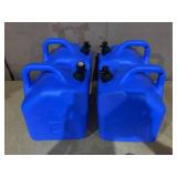LOT OF 4 Scepter Flow Control 5 Gallon Water Jug with Spigot, Leak-Proof Heavy Duty Water Can for Camping Supplies