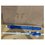 Mainstays 7 Feet Vented Beach Umbrella with Table, w/Tilt and Built-in Sand Anchor