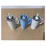 LOT OF 3 YAYA My First Travel Tumbler for Toddlers 3+ with Reusable Straw and Spill-Safe Lid, 12oz