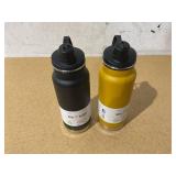 LOT OF 2 Klean Kanteen 32 fl oz Stainless Steel Insulated Water Bottle Chug Cap Marigold