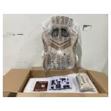 GTRACING GTW-300 Ergonomic Adjustable Height Reclining Fabric Gaming Chair , Cream/Brown