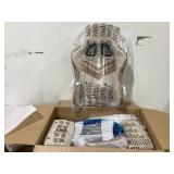 GTRACING GTW-300 Ergonomic Adjustable Height Reclining Fabric Gaming Chair , Cream/Brown