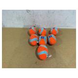 LOT OF 7 Chuckit Indoor Fetch Fumbler Soft Chenille Football Dog Toy