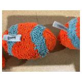 LOT OF 7 Chuckit Indoor Fetch Fumbler Soft Chenille Football Dog Toy
