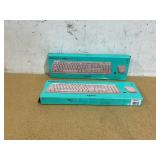 LOT OF 2 Logitech Wireless Keyboard and Mouse Combo for Windows, 2.4 GHz Wireless, Compact Mouse