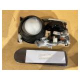 Mainstays 42 Inch Hugger Indoor Ceiling Fan with Light Kit, Black, 4 Blades