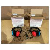 LOT OF 2 Onn. Wired Video Gaming Headset with 3.5mm Connector, Flip-to-Mute Mic, Lightweight Steel, For Nintendo Switch
