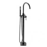 AKDY 1-Handle Freestanding Floor Mount Tub Faucet Bathtub Filler with Hand Shower in Matte Black  Customer Returns See Pictures