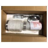 Cayden 6.5 in 1-Light Brushed Nickel Shaded Pendant Light with Clear Plus Etched Opal Glass Shade, No Bulbs Included  Customer Returns See Pictures