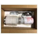 Cayden 6.5 in 1-Light Brushed Nickel Shaded Pendant Light with Clear Plus Etched Opal Glass Shade, No Bulbs Included  Customer Returns See Pictures