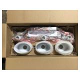 Hampton Bay Tustna 26 in. 3-Light Brushed Nickel Bathroom Vanity Light with Opal Glass Shades   Customer Returns See Pictures