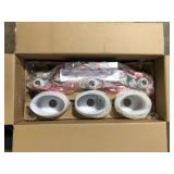 Hampton Bay Tustna 26 in. 3-Light Brushed Nickel Bathroom Vanity Light with Opal Glass Shades   Customer Returns See Pictures