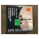 Hampton Bay Castleford 3-Light Oil Rubbed Bronze Transitional Classic Chandelier for Dining Areas with No Bulbs Included Customer Returns See Pictures