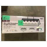 Feit Electric Katalyst 60-Watt 5-Light Matte Black Modern Adjustable CCT and 3-Light Modes Integrated LED Chandelier Light Customer Returns See Pictures