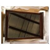 Home Decorators Collection Ashburn 24 in. W x 31 in. H Rectangular Wood Framed Wall Bathroom Vanity Mirror in Mahogany Customer Returns See Pictures