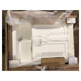 Home Decorators Collection Lamport 26 in. W x 8 in. D x 32 in. H Bathroom Storage Wall Cabinet in White Customer Returns See Pictures