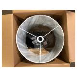 Hampton Bay Alderston 26 in. Matte Black and Antique Brass Adjustable Table Lamp  Customer Returns See Pictures