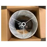 Hampton Bay Alderston 26 in. Matte Black and Antique Brass Adjustable Table Lamp  Customer Returns See Pictures