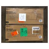 Lot of Commercial Electric Combo 14-Watt Equivalent Integrated LED White Exit Sign and Emergency Light with Ni-Cad 9.6-Volt Battery  Customer Returns See Pictures