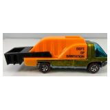 1969 REDLINE Hot Wheels "The Heavy Weights" Waste Wagon With Button