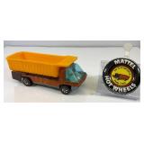 1969 REDLINE Hot Wheels "The Heavy Weights" Dump Truck With Button
