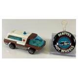 1969 REDLINE Hot Wheels "The Heavy Weights" Ambulance With Button