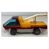 1969 REDLINE Hot Wheels "The Heavy Weights" Tow Truck Transparent Rust Red With Button