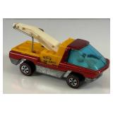 1969 REDLINE Hot Wheels "The Heavy Weights" Tow Truck Transparent Red With White Interior