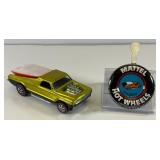 1969 REDLINE Hot Wheels "Seasider" With Boat & Button Transparent Yellow Very Clean