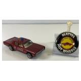 1968 REDLINE Hot Wheels "Fire Chief Cruiser" With Button & Blue Light On Top Very Nice Condition