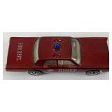 1968 REDLINE Hot Wheels "Fire Chief Cruiser" With Button & Blue Light On Top Very Nice Condition