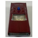 1968 REDLINE Hot Wheels "Fire Chief Cruiser" With Button & Blue Light On Top Very Nice Condition