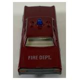 1968 REDLINE Hot Wheels "Fire Chief Cruiser" With Button & Blue Light On Top Very Nice Condition
