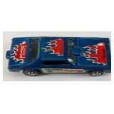 1969 REDLINE Hot Wheels "The Mongoose II" Blue Funny Car With Slide On Bottom (STAR RIVET) Nice Condition