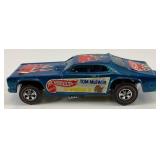 1969 REDLINE Hot Wheels "The Mongoose II" Blue Funny Car With Slide On Bottom (STAR RIVET) Nice Condition