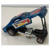 1969 REDLINE Hot Wheels "The Mongoose II" Blue Funny Car With Slide On Bottom (STAR RIVET) Nice Condition