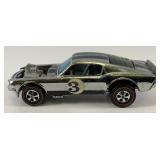 1969 REDLINE Hot Wheels Chrome "Boss Hoss" Mustang Really Nice Condition Has Number Stickers Present