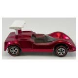 1968 REDLINE Hot Wheels "Chaparral 2G" Transparent Rose Red With Button (Button Stem Missiong) Nice Condition