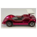 1968 REDLINE Hot Wheels "Chaparral 2G" Transparent Rose Red With Button (Button Stem Missiong) Nice Condition