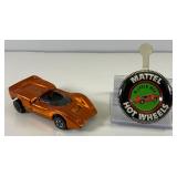 1968 REDLINE Hot Wheels "Mclaren M6A" Transparent Orange With Button Nice Condition