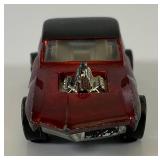 1968 REDLINE Hot Wheels "PYTHON" Transparent Red With Button Nice Condition(Button Stem Missing)