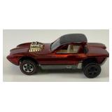 1968 REDLINE Hot Wheels "PYTHON" Transparent Red With Button Nice Condition(Button Stem Missing)