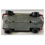 1968 REDLINE Hot Wheels "PYTHON" Transparent Red With Button Nice Condition(Button Stem Missing)