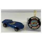 1968 REDLINE Hot Wheels "Turbofire" Transparent Blue With Button Nice Condition