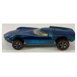 1968 REDLINE Hot Wheels "Turbofire" Transparent Blue With Button Nice Condition