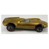 1968 REDLINE Hot Wheels "Turbofire" Transparent Gold With Button Nice Condition