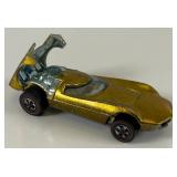 1968 REDLINE Hot Wheels "Turbofire" Transparent Gold With Button Nice Condition