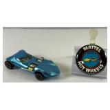 1968 REDLINE Hot Wheels "Twinmill" Transparent Light Blue With Button Nice Condition