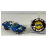 1969 REDLINE Hot Wheels "Heavy Chevy"  With Button Transparent Blue Nice Condition